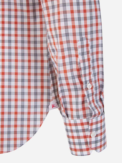 Outlet online Isaia Hombre Camisa Motivo Cuadros color Rojo sku 531-006009 01 - Foto 4