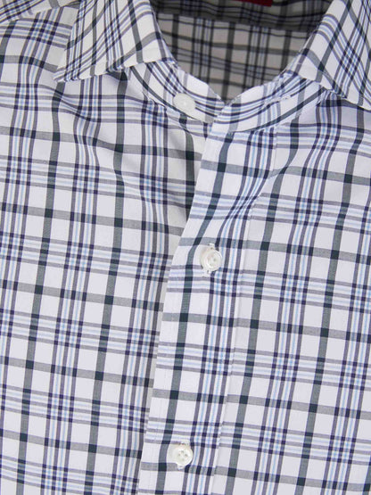Outlet online Isaia Hombre Camisa Motivo Cuadros color Azul Cielo sku 531-006010 01 - Foto 3
