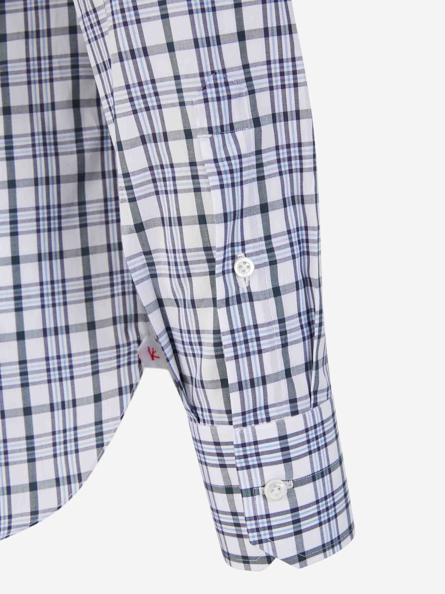Outlet online Isaia Hombre Camisa Motivo Cuadros color Azul Cielo sku 531-006010 01 - Foto 4