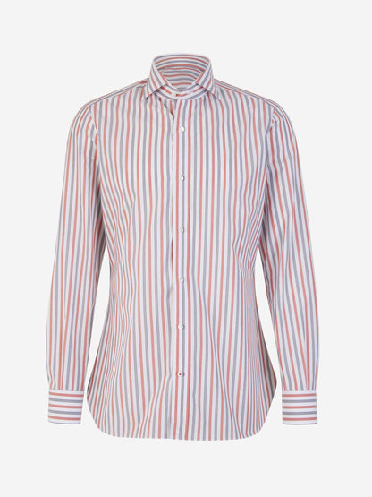 Outlet online Isaia Hombre Camisa Motivo Rayas color Rojo sku 531-006011 01 - Foto 1