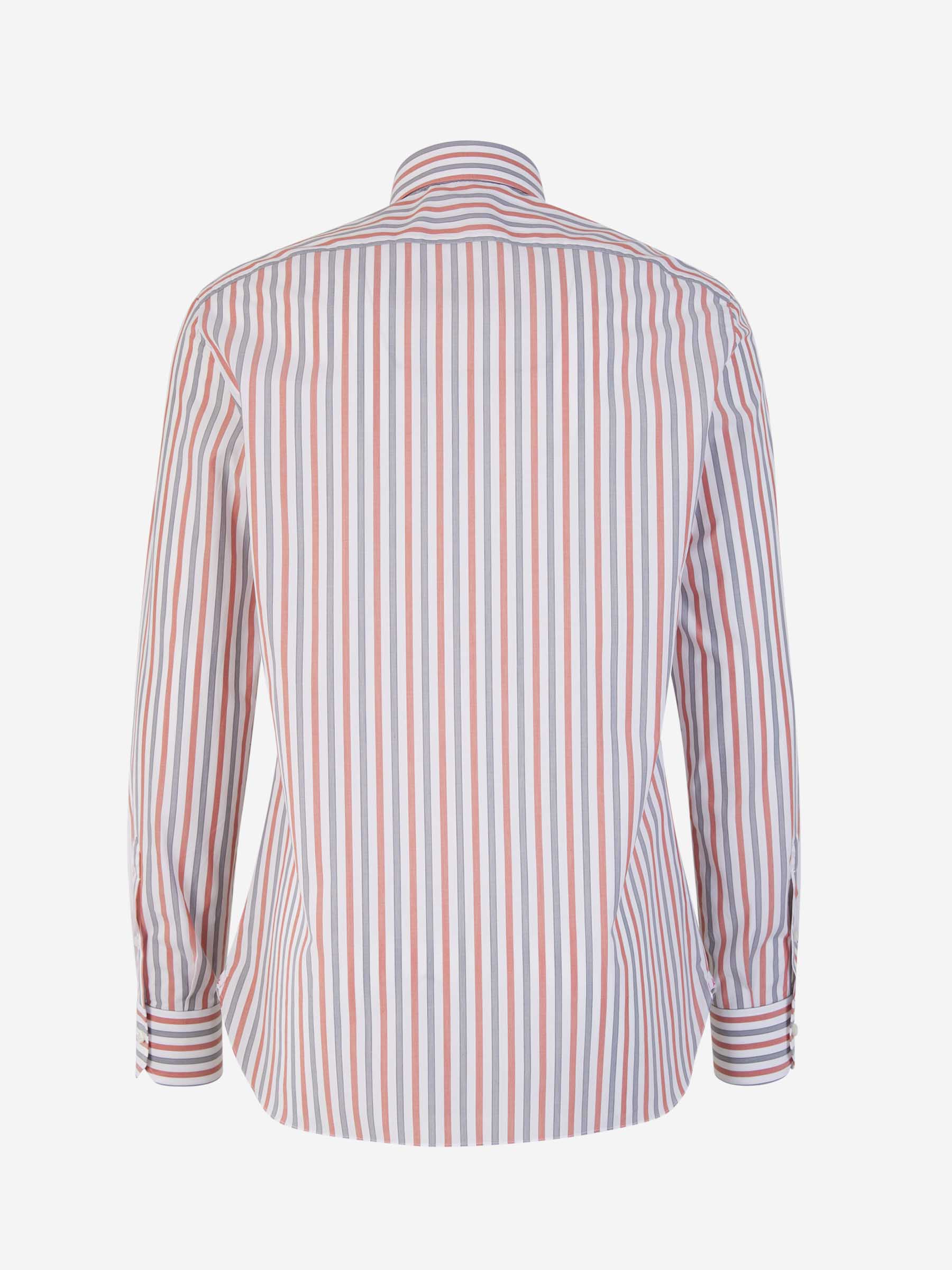 Outlet online Isaia Hombre Camisa Motivo Rayas color Rojo sku 531-006011 01 - Foto 2