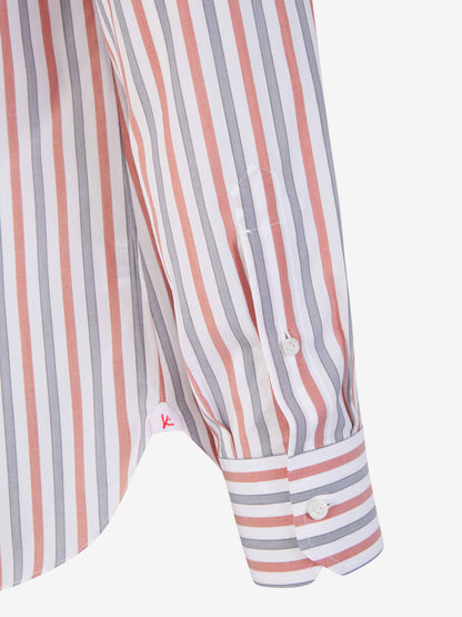 Outlet online Isaia Hombre Camisa Motivo Rayas color Rojo sku 531-006011 01 - Foto 4