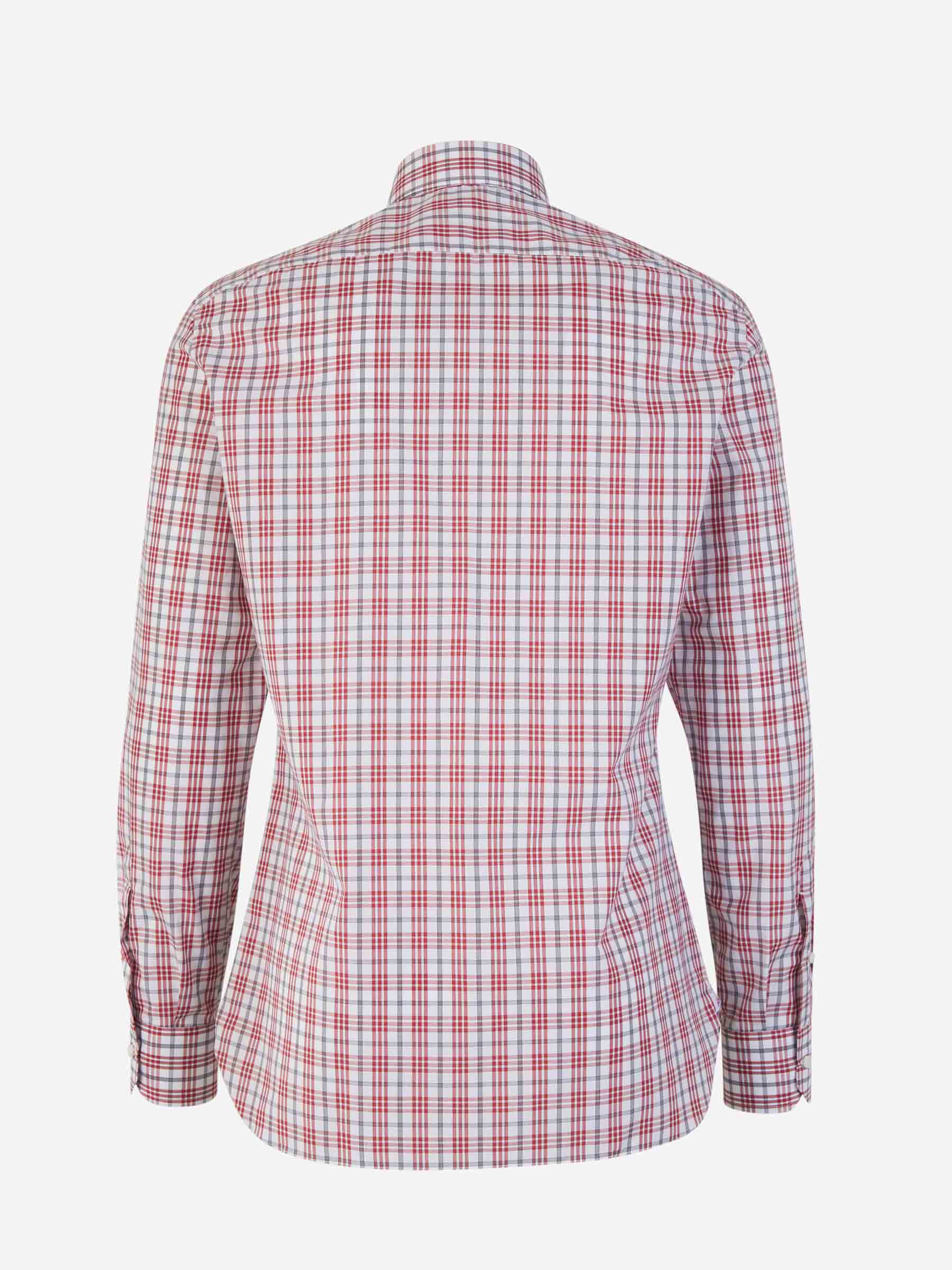 Isaia Camisa Motivo Cuadros color Rojo sku 531-006012 01 - Foto 2