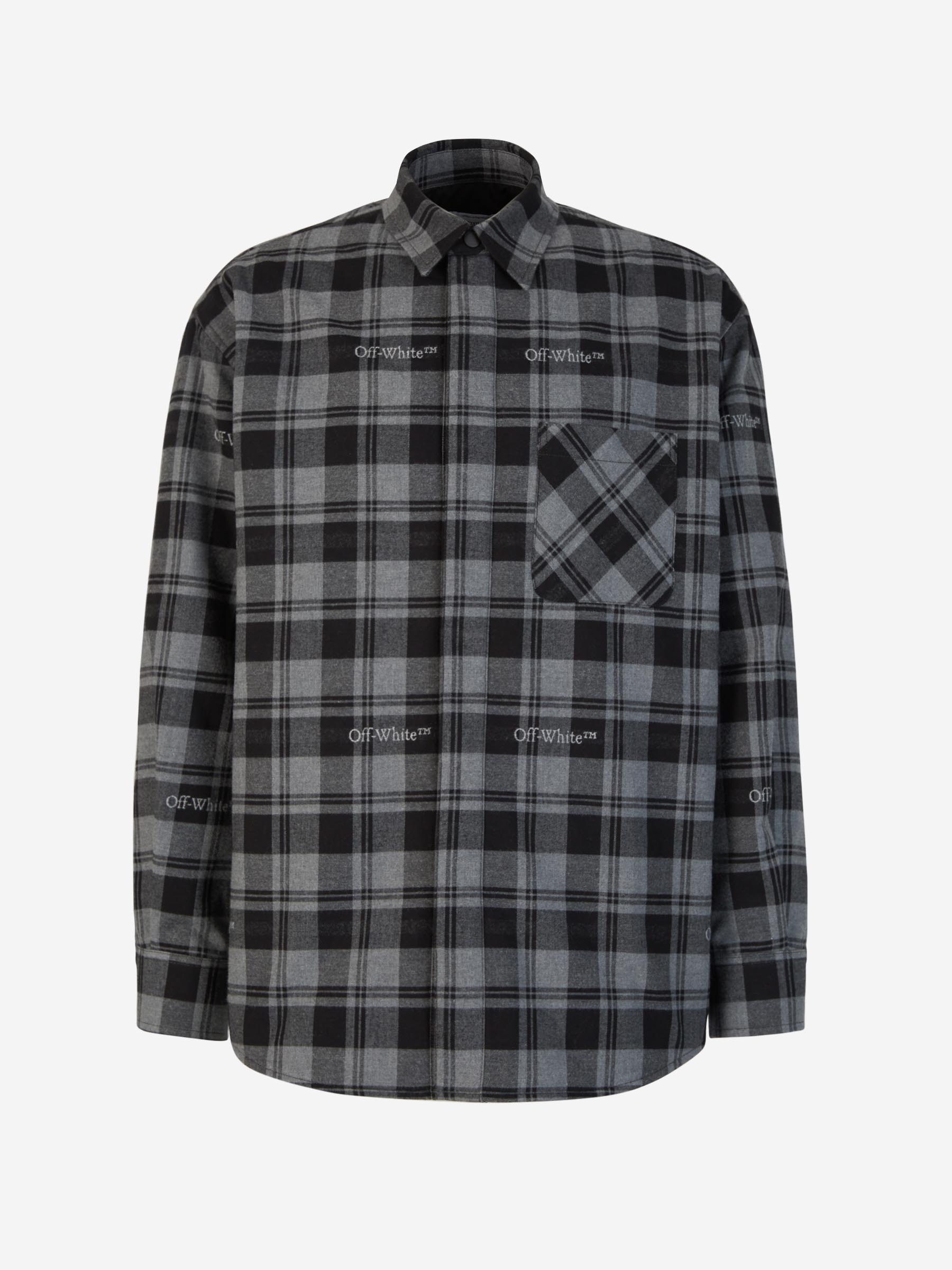 Outlet online Off-White Hombre Camisa Motivo Cuadros color Gris Oscuro sku 531-006022 01 - Foto 1