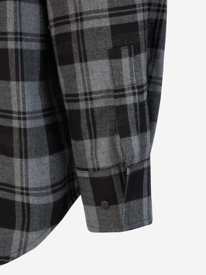 Outlet online Off-White Hombre Camisa Motivo Cuadros color Gris Oscuro sku 531-006022 01 - Foto 5