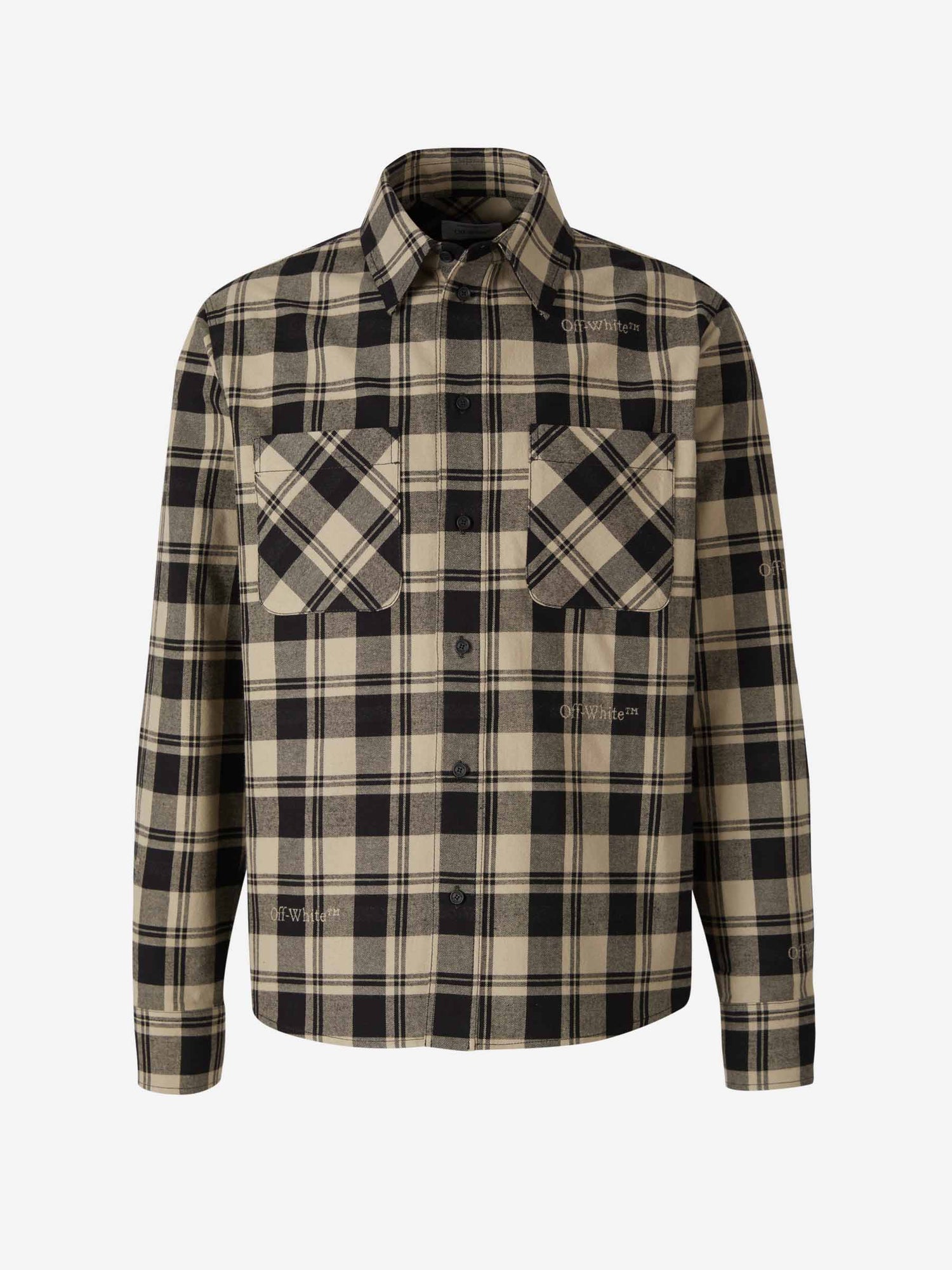 Outlet online Off-White Hombre Camisa Motivo Cuadros color Negro sku 531-006026 01 - Foto 1
