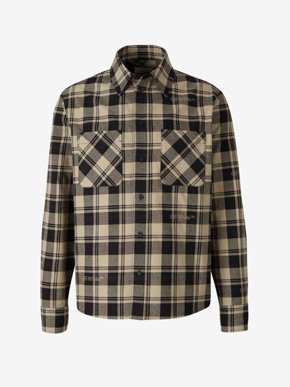 Outlet online Off-White Hombre Camisa Motivo Cuadros color Negro sku 531-006026 01 - Foto 1