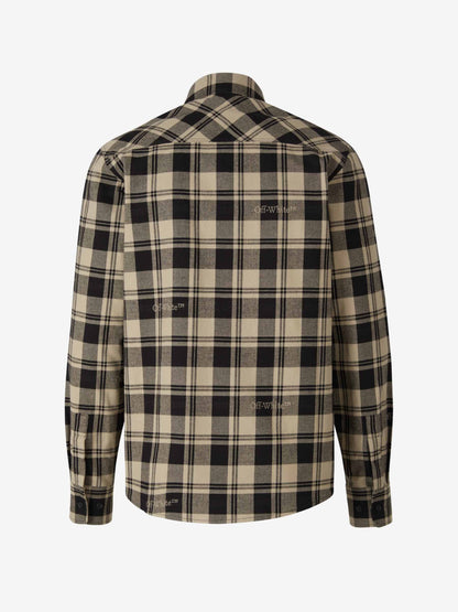 Outlet online Off-White Hombre Camisa Motivo Cuadros color Negro sku 531-006026 01 - Foto 2