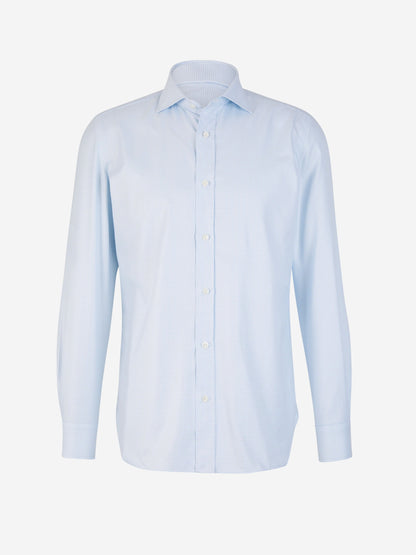Outlet online Borrelli Hombre Camisa Pata De Gallo color Azul Cielo sku 531-006030 01 - Foto 1