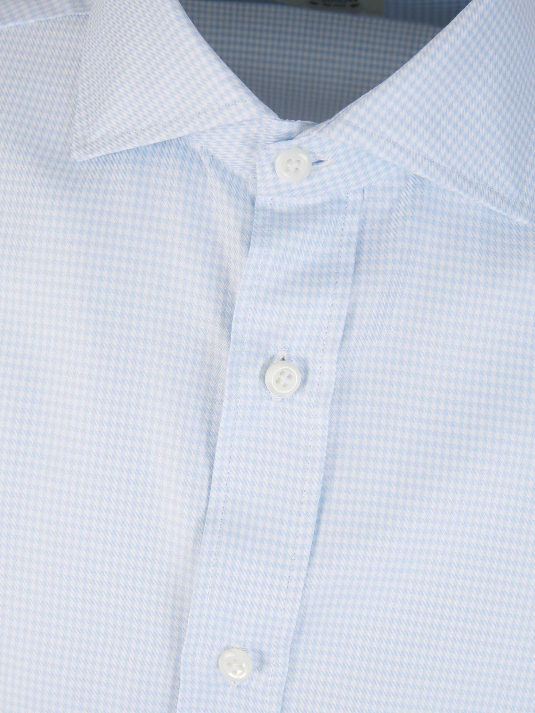 Outlet online Borrelli Hombre Camisa Pata De Gallo color Azul Cielo sku 531-006030 01 - Foto 3