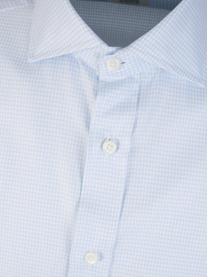 Outlet online Borrelli Hombre Camisa Pata De Gallo color Azul Cielo sku 531-006030 01 - Foto 3
