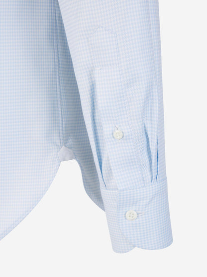 Outlet online Borrelli Hombre Camisa Pata De Gallo color Azul Cielo sku 531-006030 01 - Foto 4