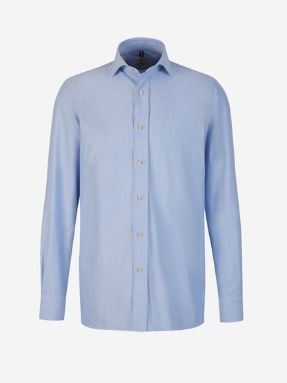 Outlet online Borrelli Hombre Camisa Oxford Algodón color Blanco sku 531-006035 01 - Foto 5