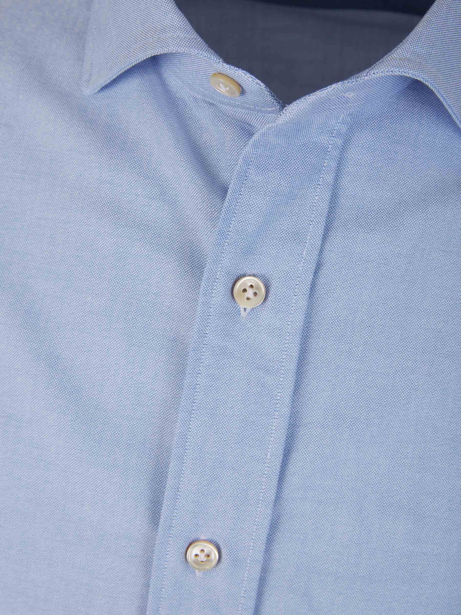 Outlet online Borrelli Hombre Camisa Oxford Algodón color Blanco sku 531-006035 01 - Foto 7