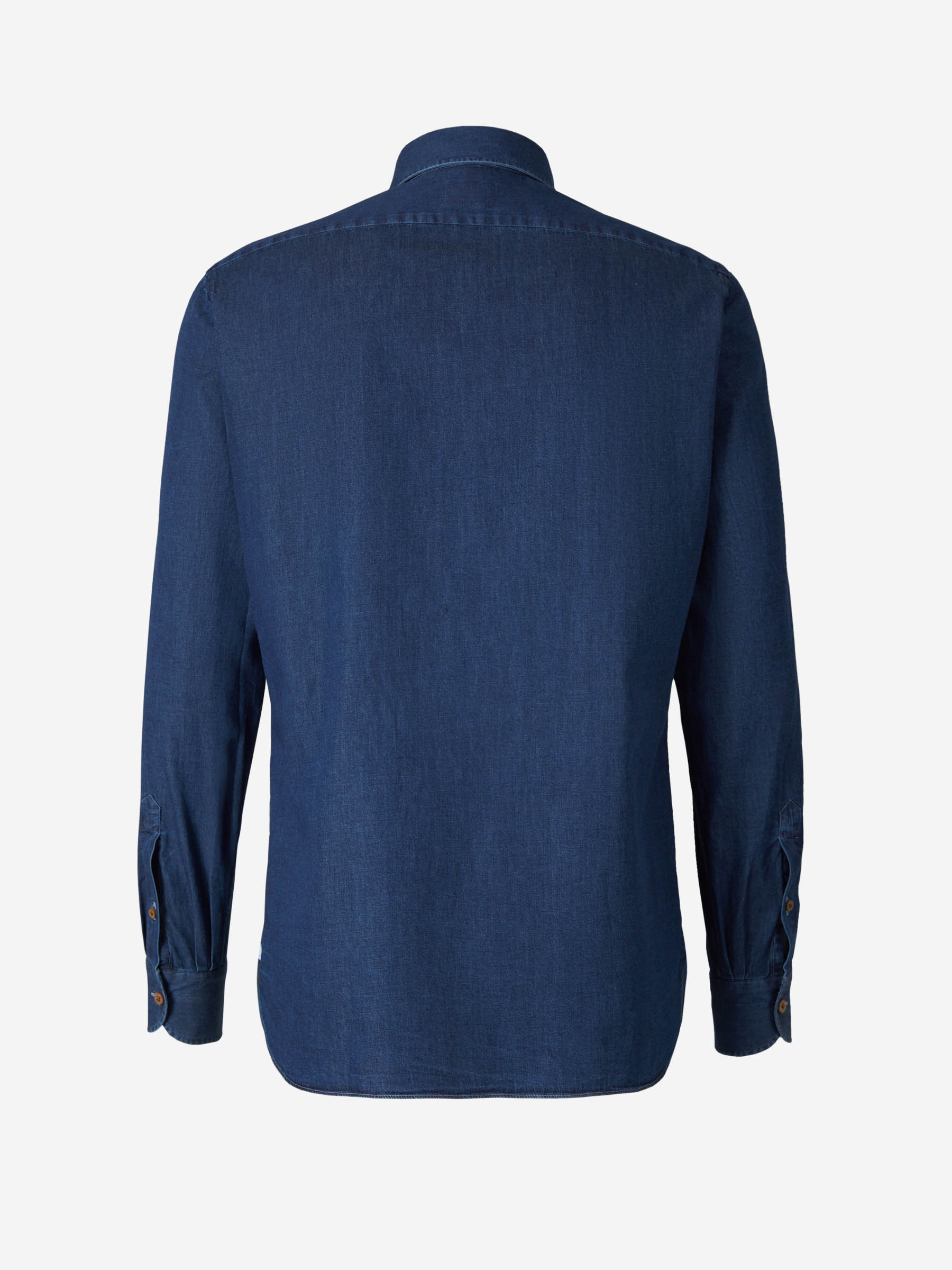 Outlet online Borrelli Hombre Camisa Denim Algodón color Azul Cobalto sku 531-006036 01 - Foto 2