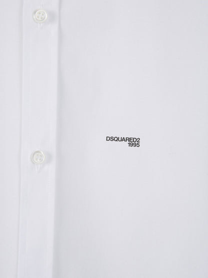 Outlet online Dsquared2 Hombre Camisa Popelina Algodón color Blanco sku 531-006046 01 - Foto 4