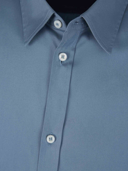 Outlet online Dsquared2 Hombre Camisa Popelina Algodón color Azul Denim sku 531-006046 02 - Foto 8