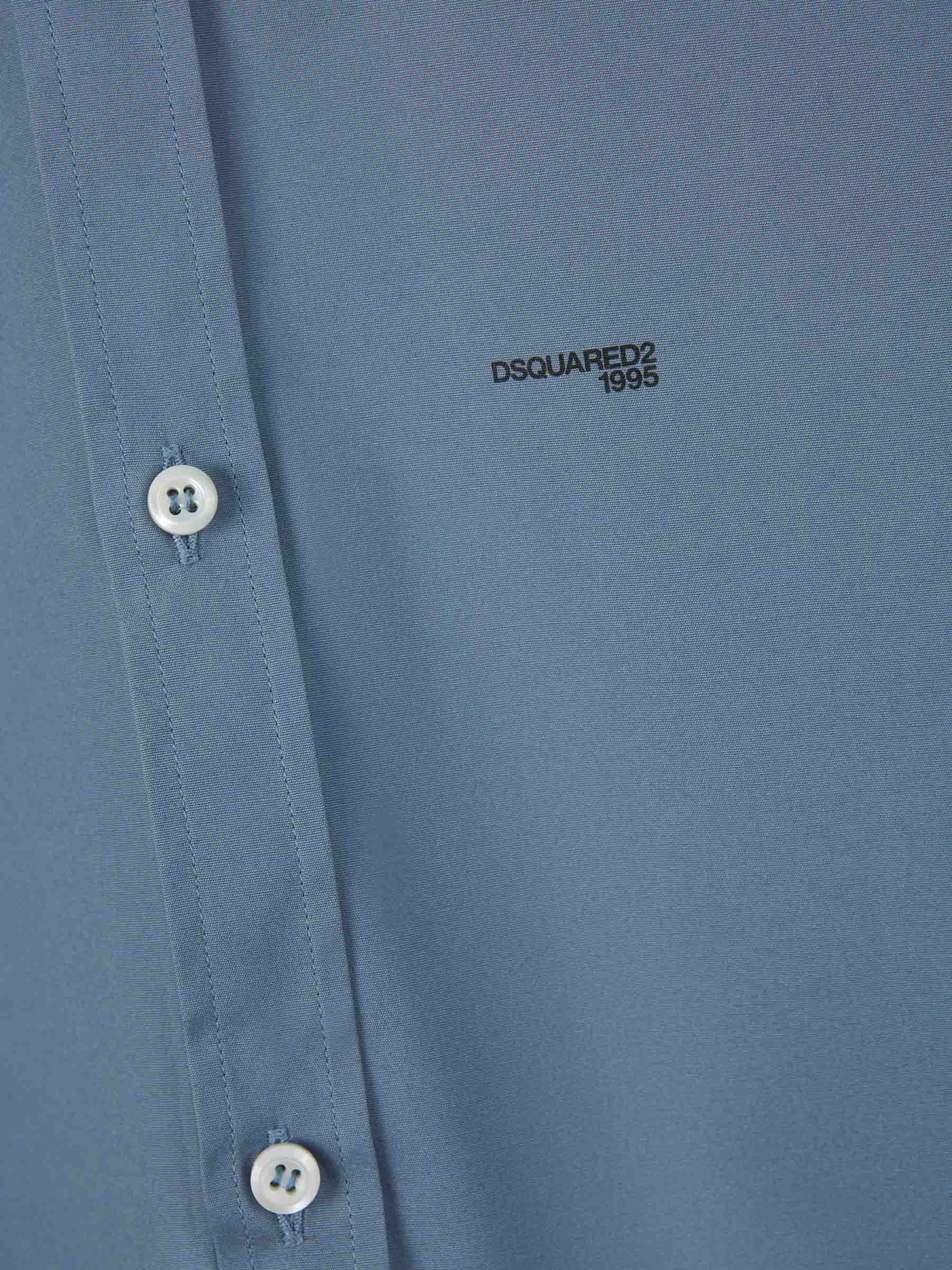 Outlet online Dsquared2 Hombre Camisa Popelina Algodón color Azul Denim sku 531-006046 02 - Foto 9