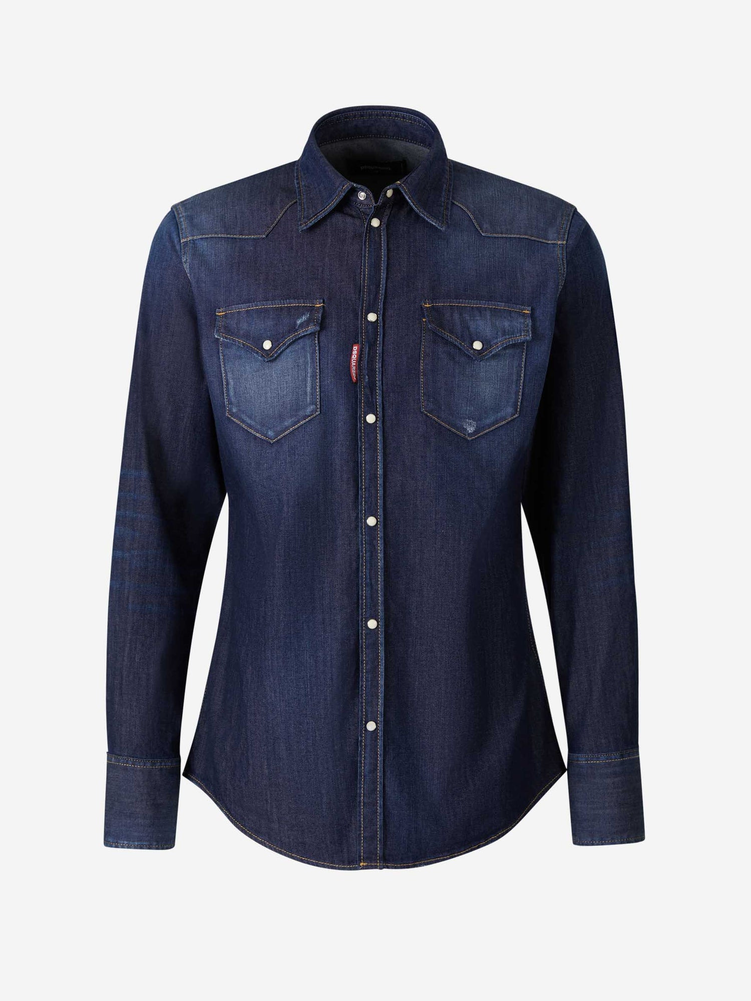 Outlet online Dsquared2 Hombre Camisa Denim Logo color Azul Cobalto sku 531-006047 01 - Foto 1