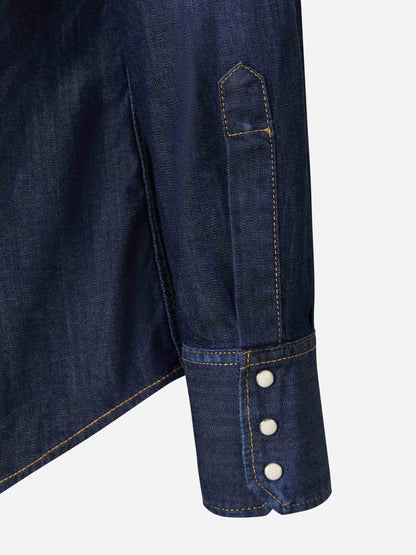 Outlet online Dsquared2 Hombre Camisa Denim Logo color Azul Cobalto sku 531-006047 01 - Foto 5