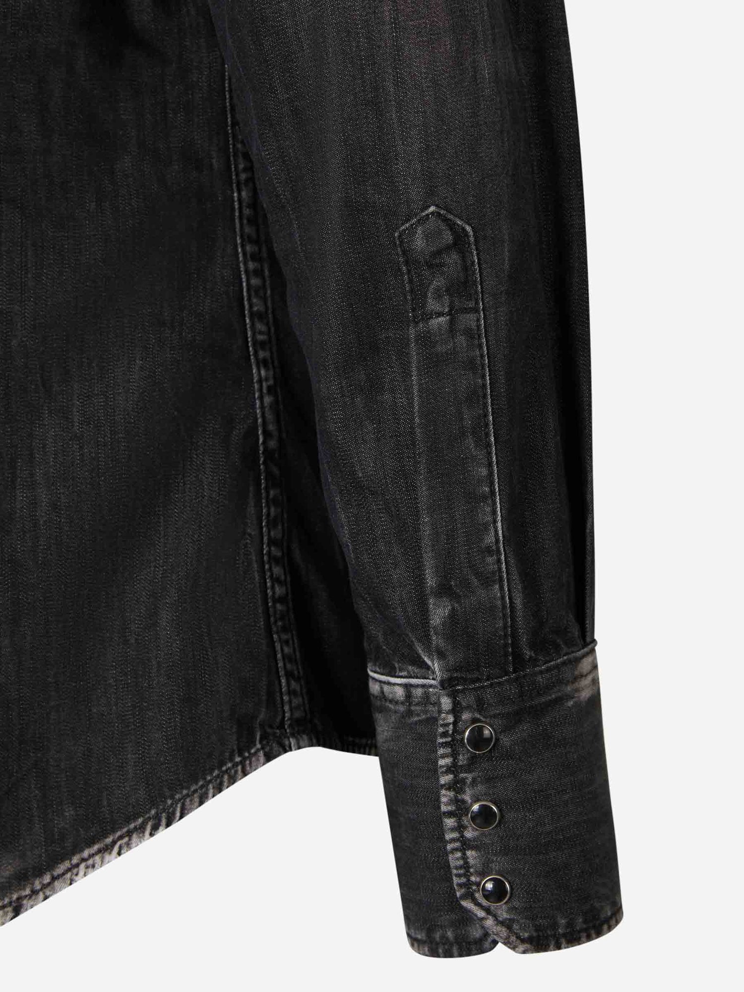 Outlet online Dsquared2 Hombre Camisa Efecto Desgastado color Negro sku 531-006049 01 - Foto 5