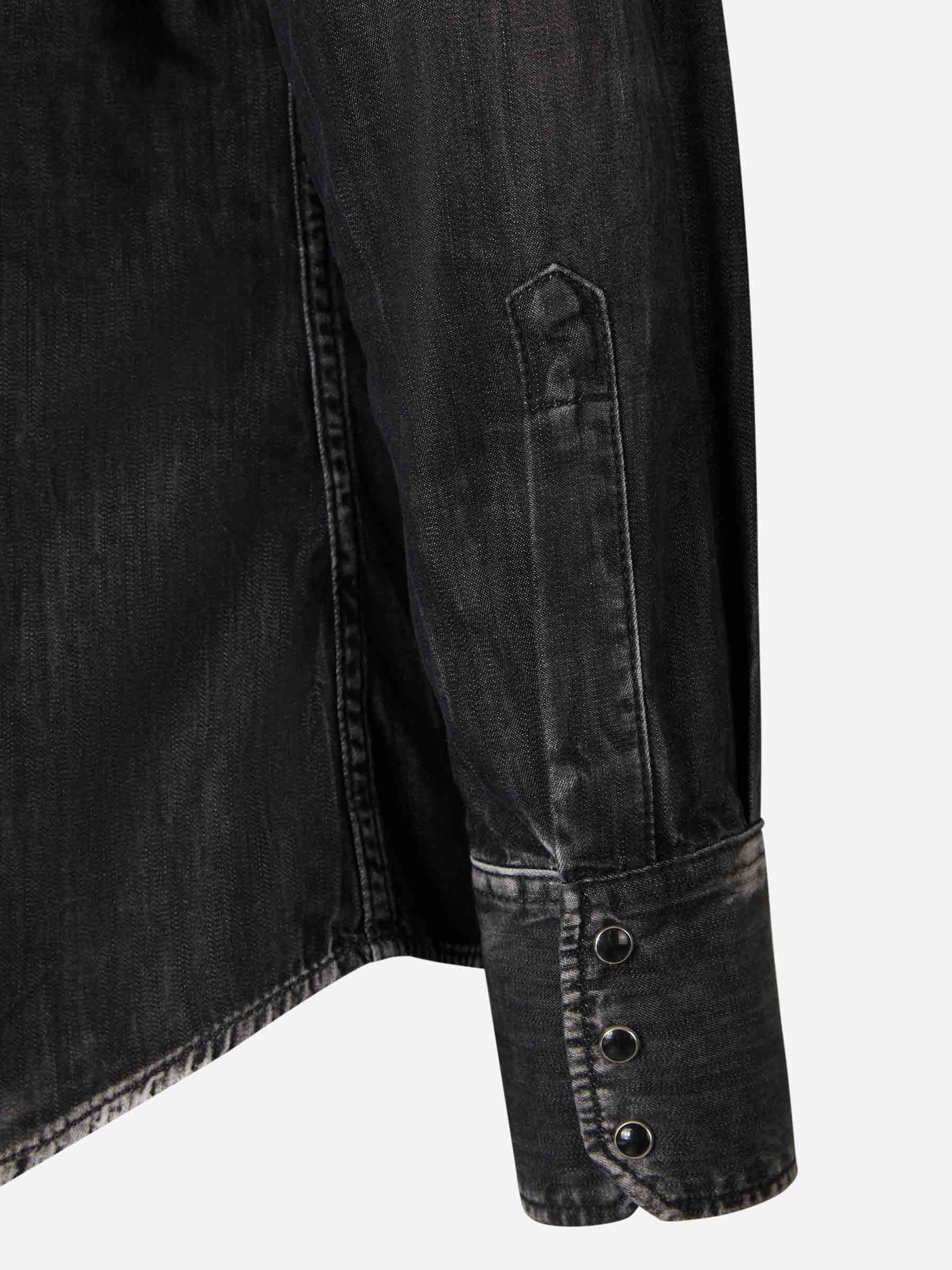 Outlet online Dsquared2 Hombre Camisa Efecto Desgastado color Negro sku 531-006049 01 - Foto 5