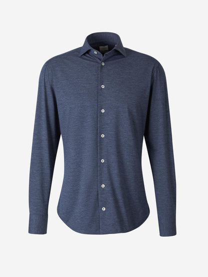 Outlet online Traiano Milano Hombre Camisa Textura Stretch color Azul Denim sku 531-006078 01 - Foto 1