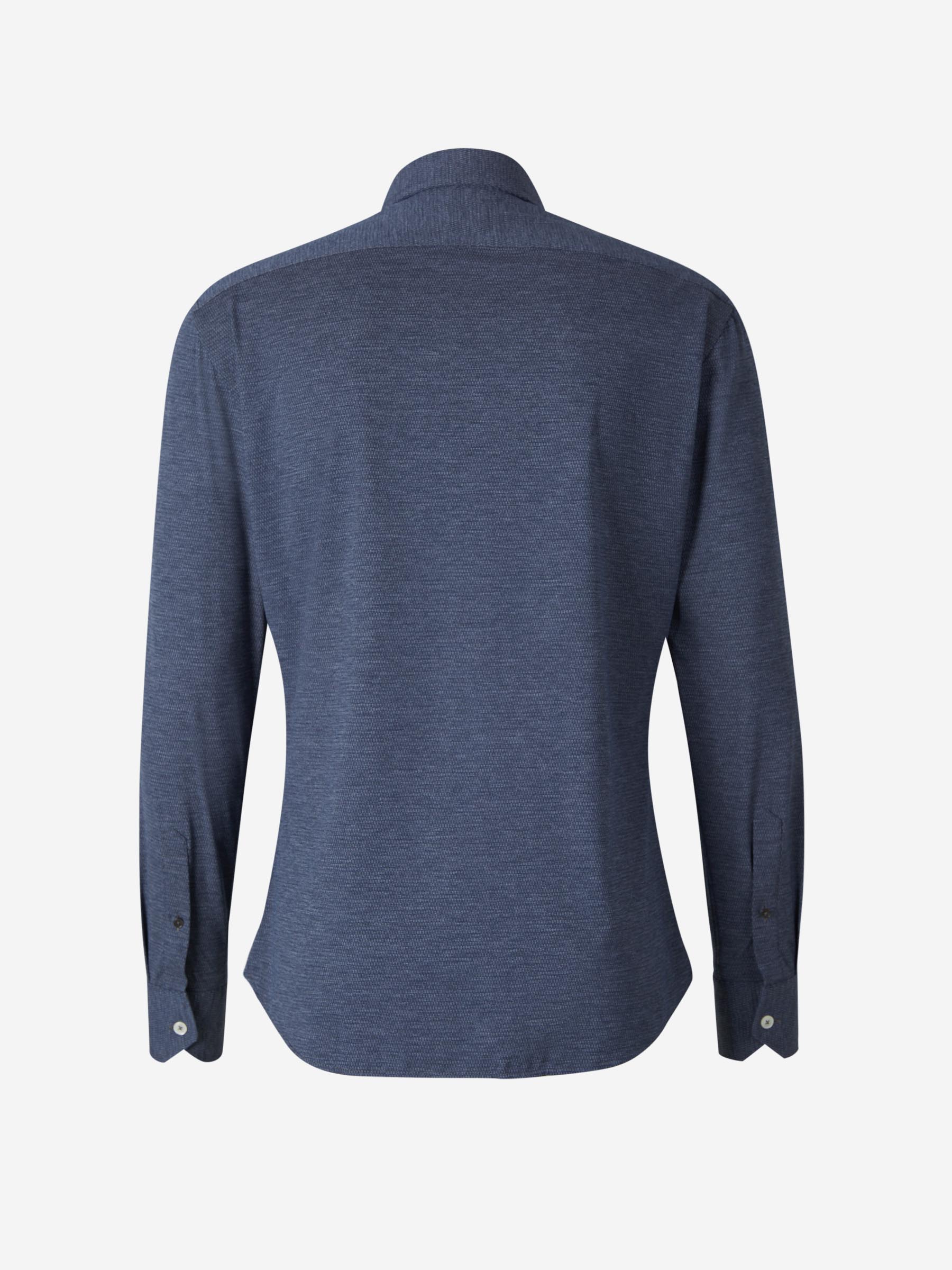 Outlet online Traiano Milano Hombre Camisa Textura Stretch color Azul Denim sku 531-006078 01 - Foto 2