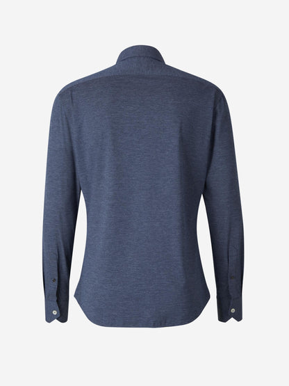 Outlet online Traiano Milano Hombre Camisa Textura Stretch color Azul Denim sku 531-006078 01 - Foto 2