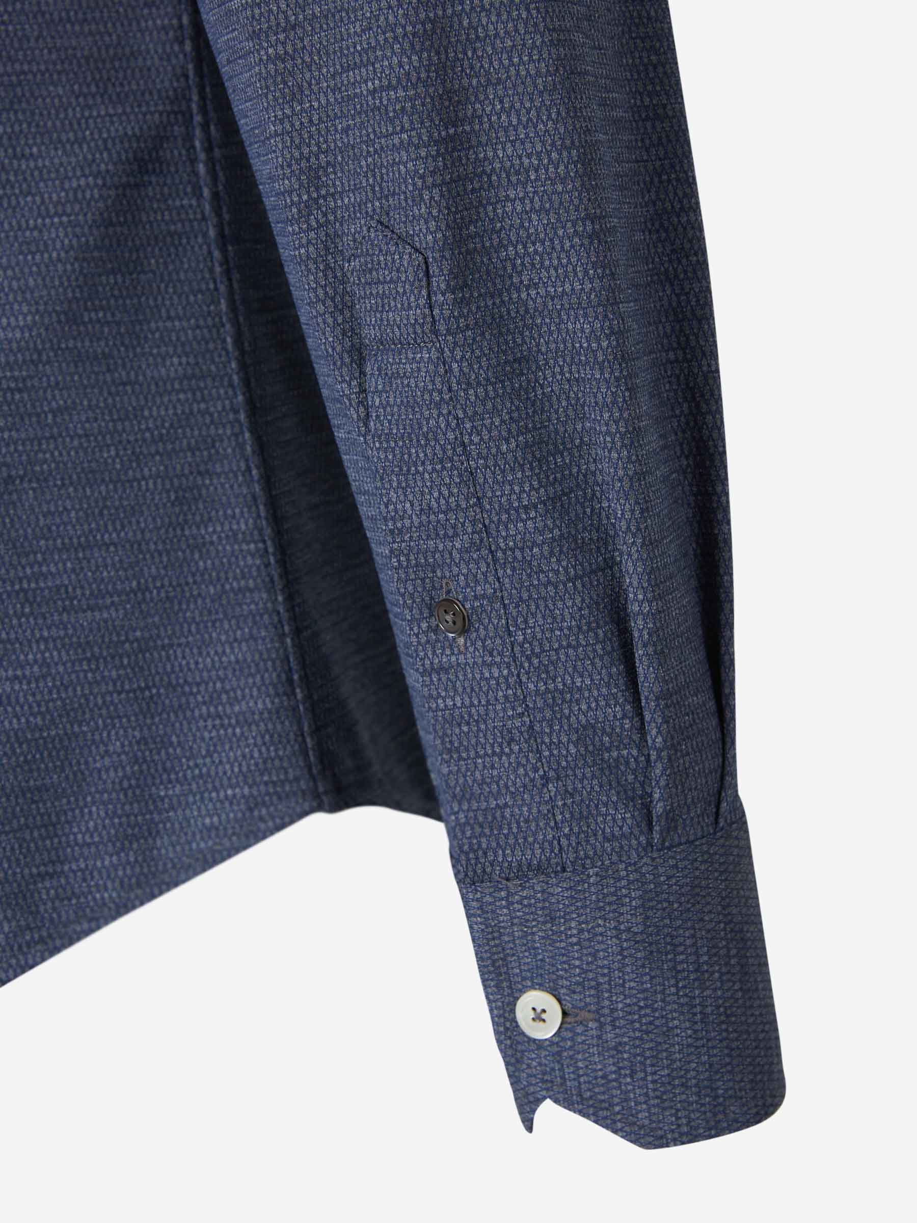 Outlet online Traiano Milano Hombre Camisa Textura Stretch color Azul Denim sku 531-006078 01 - Foto 4