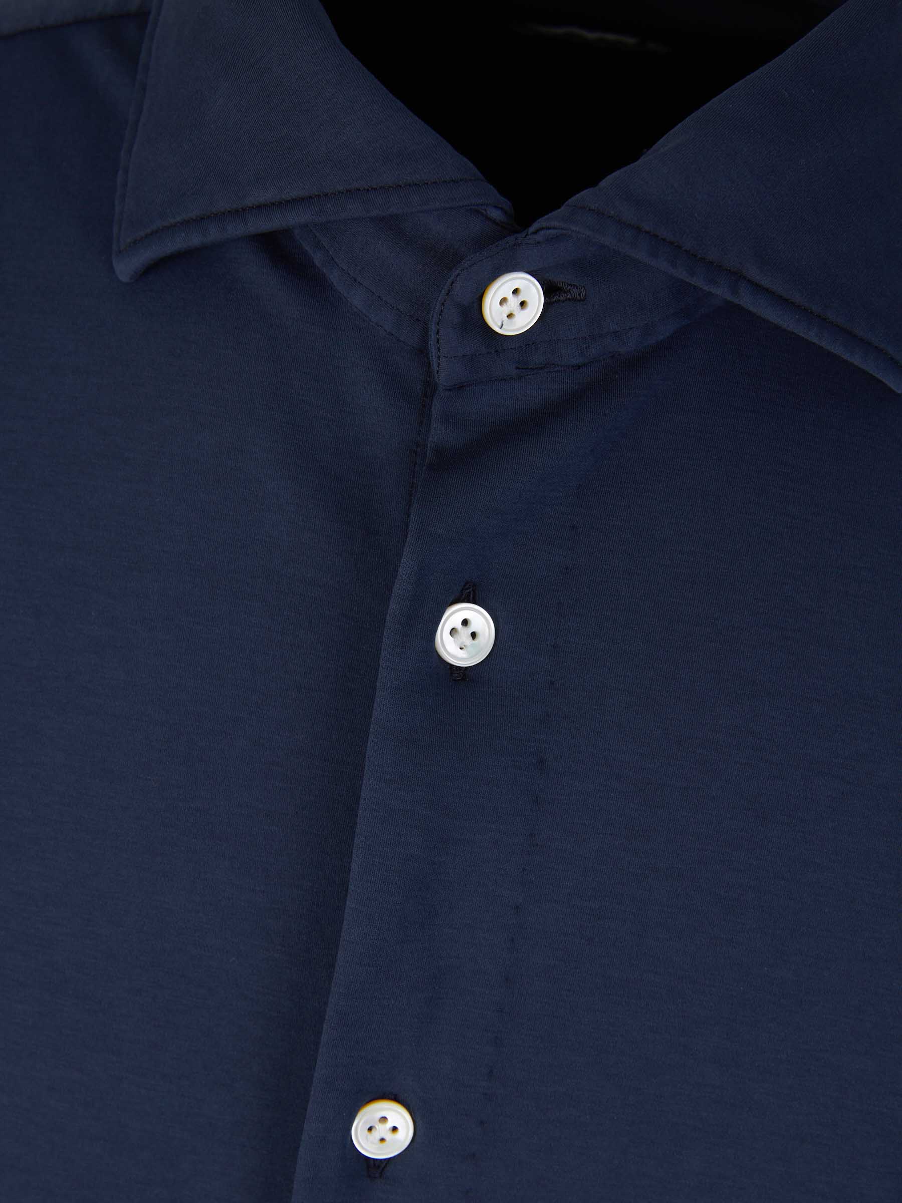 Outlet online Vincenzo di Ruggiero Hombre Camisa Punto Elástico color Azul Marino sku 531-006085 02 - Foto 7