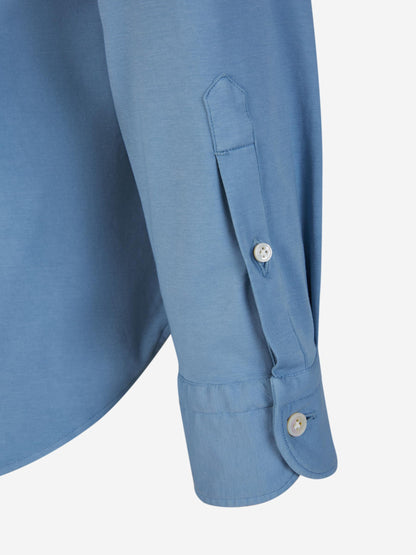 Outlet online Vincenzo di Ruggiero Hombre Camisa Punto Elástico color Azul Marino sku 531-006085 02 - Foto 16