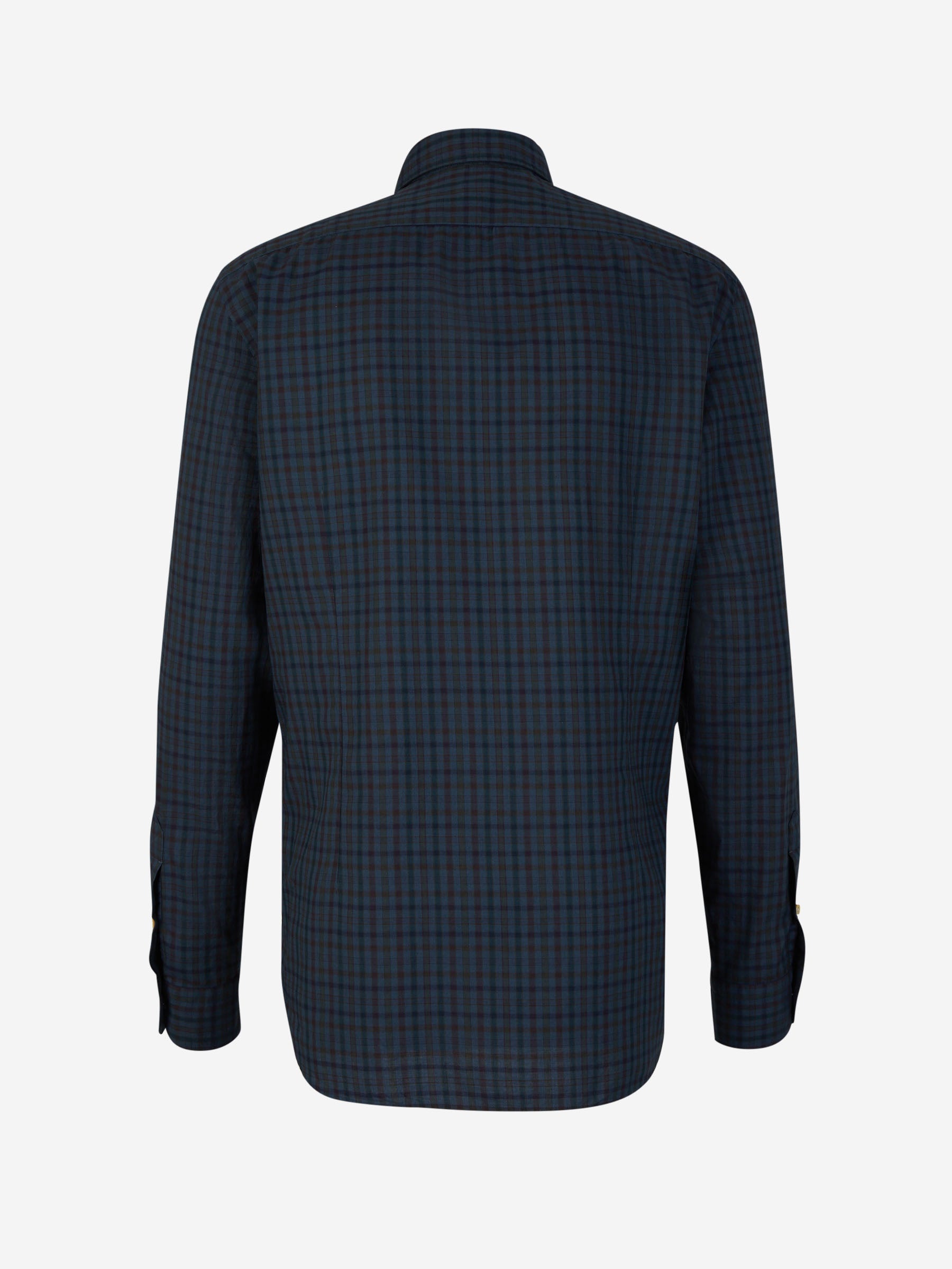 Outlet online Vincenzo di Ruggiero Hombre Camisa Motivo Cuadros color Marron Oscuro sku 531-006087 02 - Foto 2