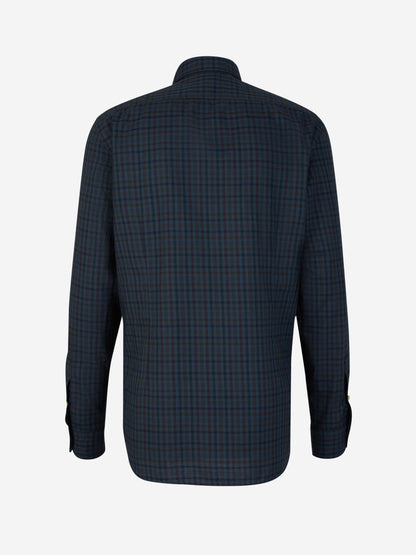 Outlet online Vincenzo di Ruggiero Hombre Camisa Motivo Cuadros color Marron Oscuro sku 531-006087 02 - Foto 2