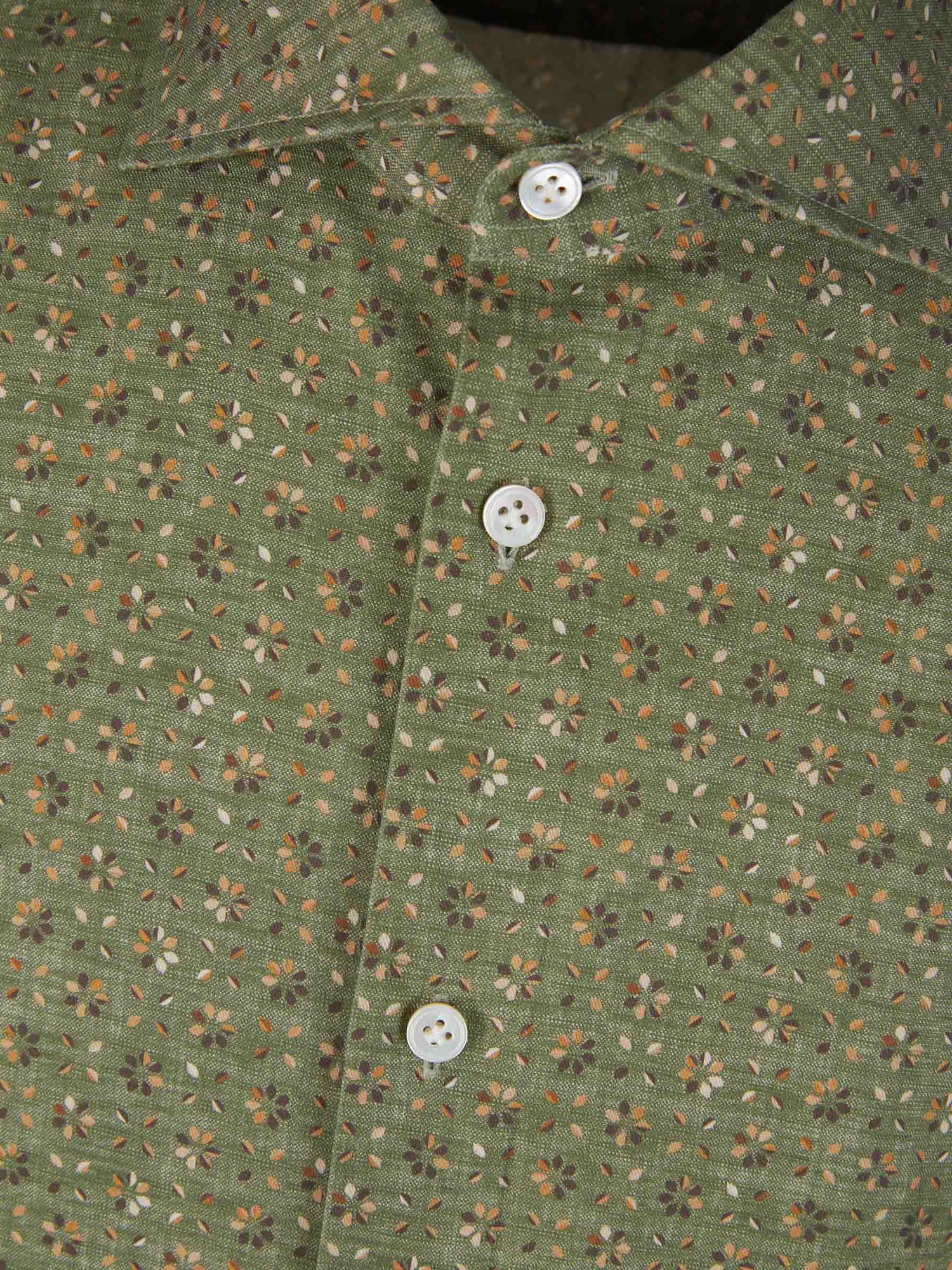 Outlet online Vincenzo di Ruggiero Hombre Camisa Algodón Estampada color Marron sku 531-006088 02 - Foto 3
