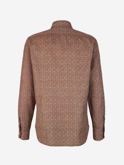 Outlet online Vincenzo di Ruggiero Hombre Camisa Algodón Estampada color Marron sku 531-006088 02 - Foto 6