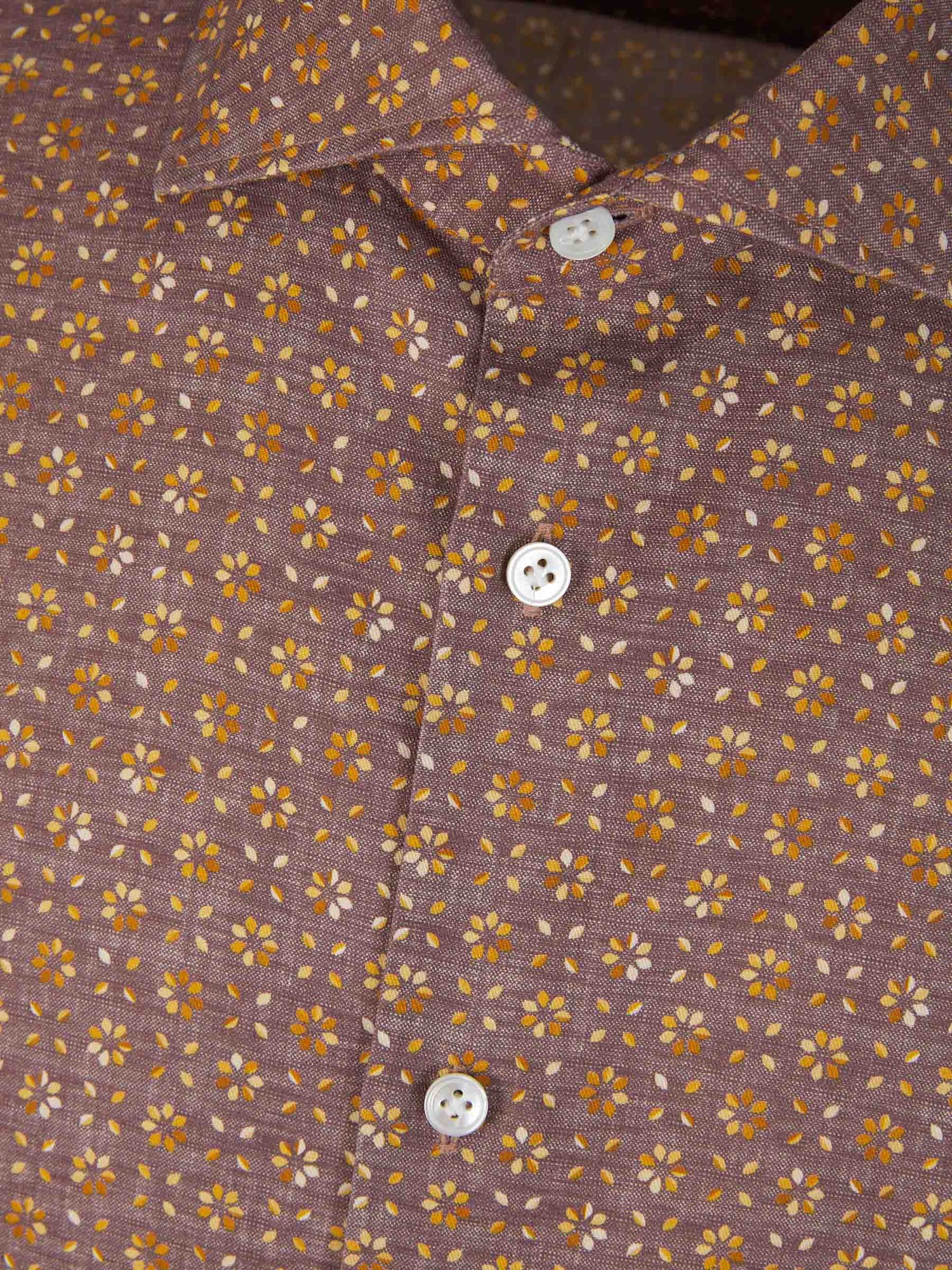 Outlet online Vincenzo di Ruggiero Hombre Camisa Algodón Estampada color Marron sku 531-006088 02 - Foto 7