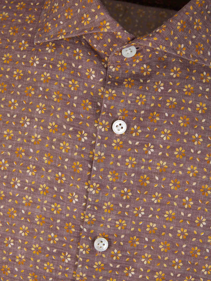 Outlet online Vincenzo di Ruggiero Hombre Camisa Algodón Estampada color Marron sku 531-006088 02 - Foto 7