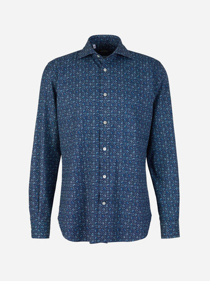 Outlet online Vincenzo di Ruggiero Hombre Camisa Algodón Estampada color Marron sku 531-006088 02 - Foto 9