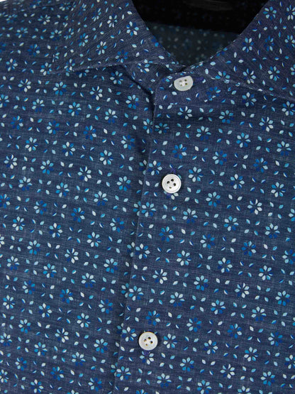Outlet online Vincenzo di Ruggiero Hombre Camisa Algodón Estampada color Marron sku 531-006088 02 - Foto 11