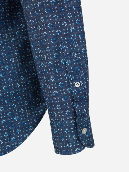 Outlet online Vincenzo di Ruggiero Hombre Camisa Algodón Estampada color Azul Marino sku 531-006088 03 - Foto 12