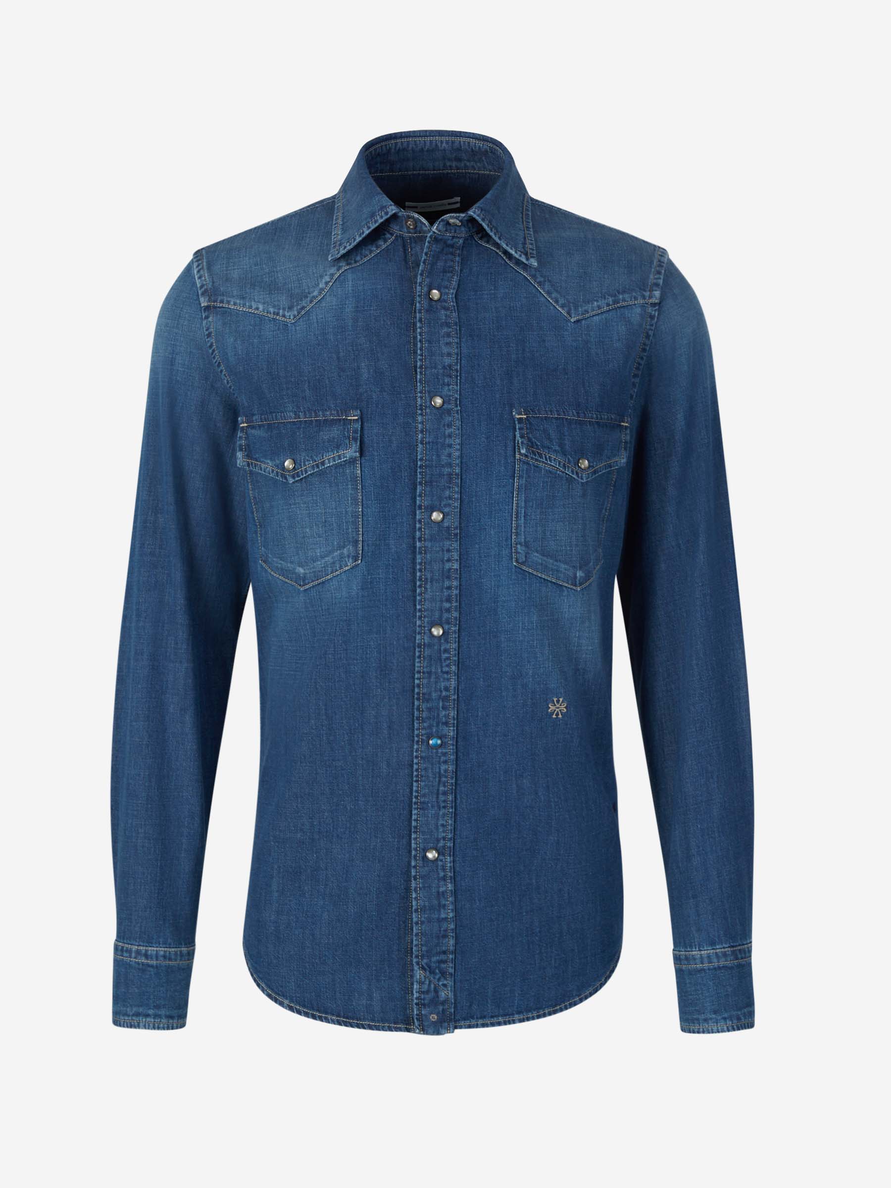 Outlet online Jacob Cohën Hombre Camisa Denim Algodón color Azul Denim sku 531-006090 01 - Foto 1