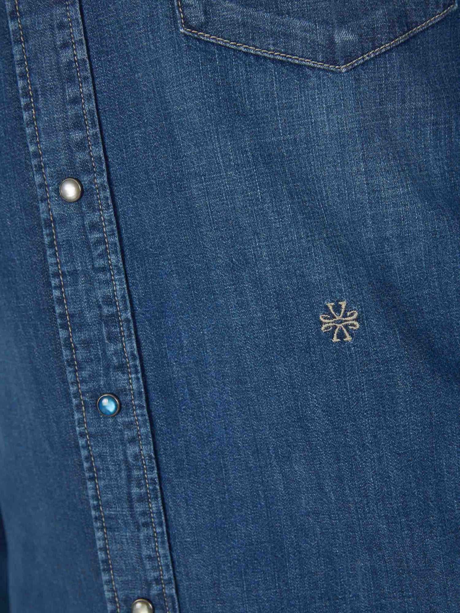 Outlet online Jacob Cohën Hombre Camisa Denim Algodón color Azul Denim sku 531-006090 01 - Foto 4