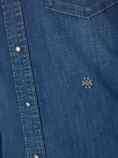 Outlet online Jacob Cohën Hombre Camisa Denim Algodón color Azul Denim sku 531-006090 01 - Foto 4