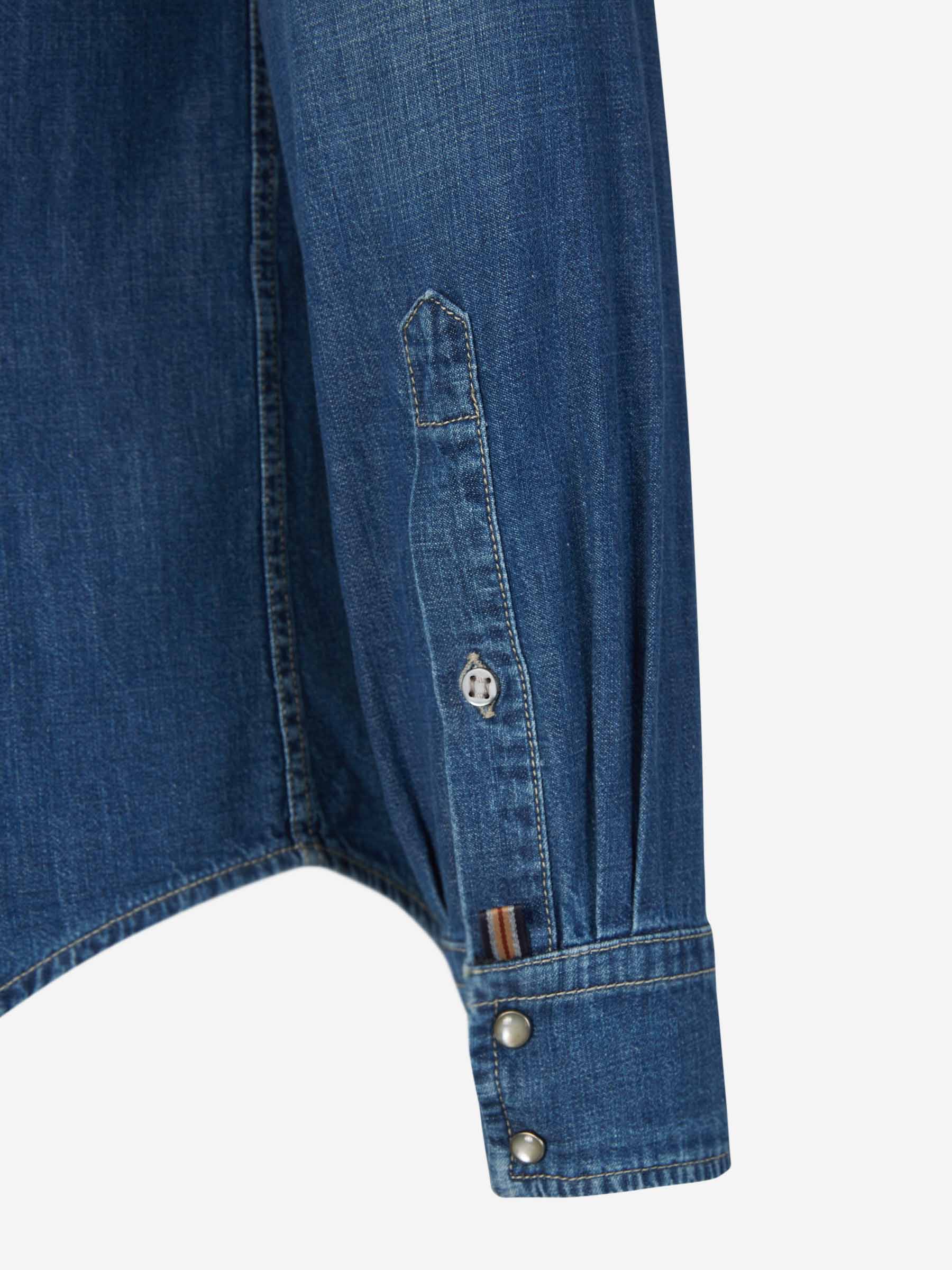 Outlet online Jacob Cohën Hombre Camisa Denim Algodón color Azul Denim sku 531-006090 01 - Foto 5