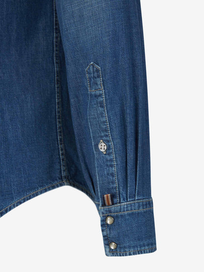 Outlet online Jacob Cohën Hombre Camisa Denim Algodón color Azul Denim sku 531-006090 01 - Foto 5