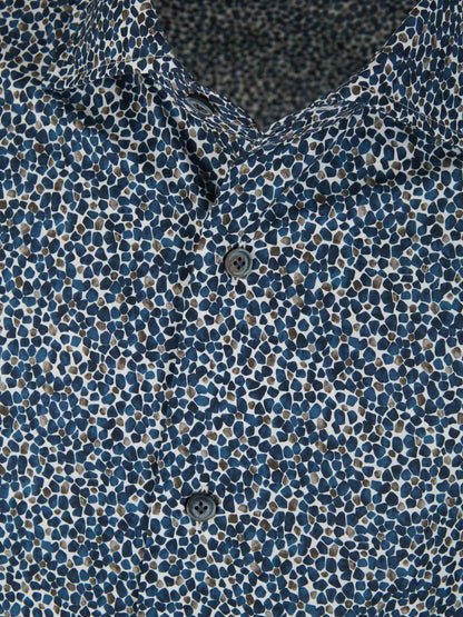 Outlet online Santa Eulalia Hombre Camisa Algodon Estampada color Azul Noche sku 531-006095 01 - Foto 3