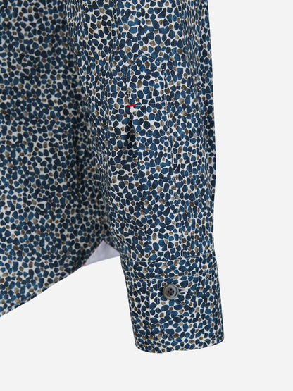 Outlet online Santa Eulalia Hombre Camisa Algodon Estampada color Azul Noche sku 531-006095 01 - Foto 4