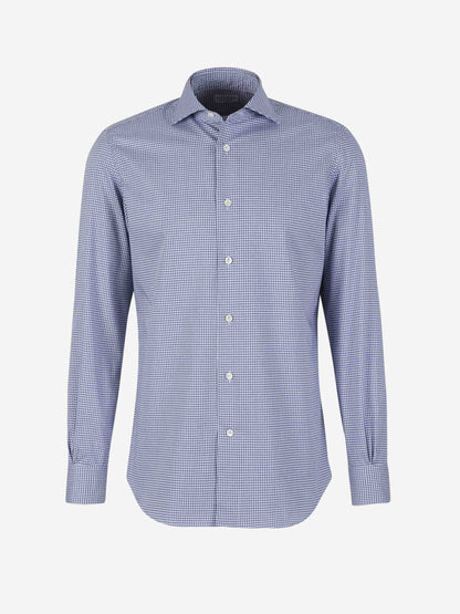 Outlet online Santa Eulalia Hombre Camisa Motivo Pata De Gallo color Azul Noche sku 531-006098 02 - Foto 5