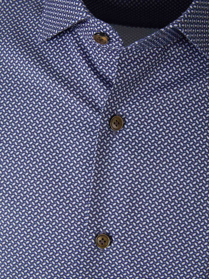 Outlet online Santa Eulalia Hombre Camisa Motivo Geométrico color Azul Noche sku 531-006109 01 - Foto 3